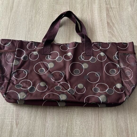 NWOT … Green & Brown Circle Tote Bag - Picture 2 of 5